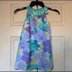 Claire’s Rose Lavender & Turquoise Floral Dress